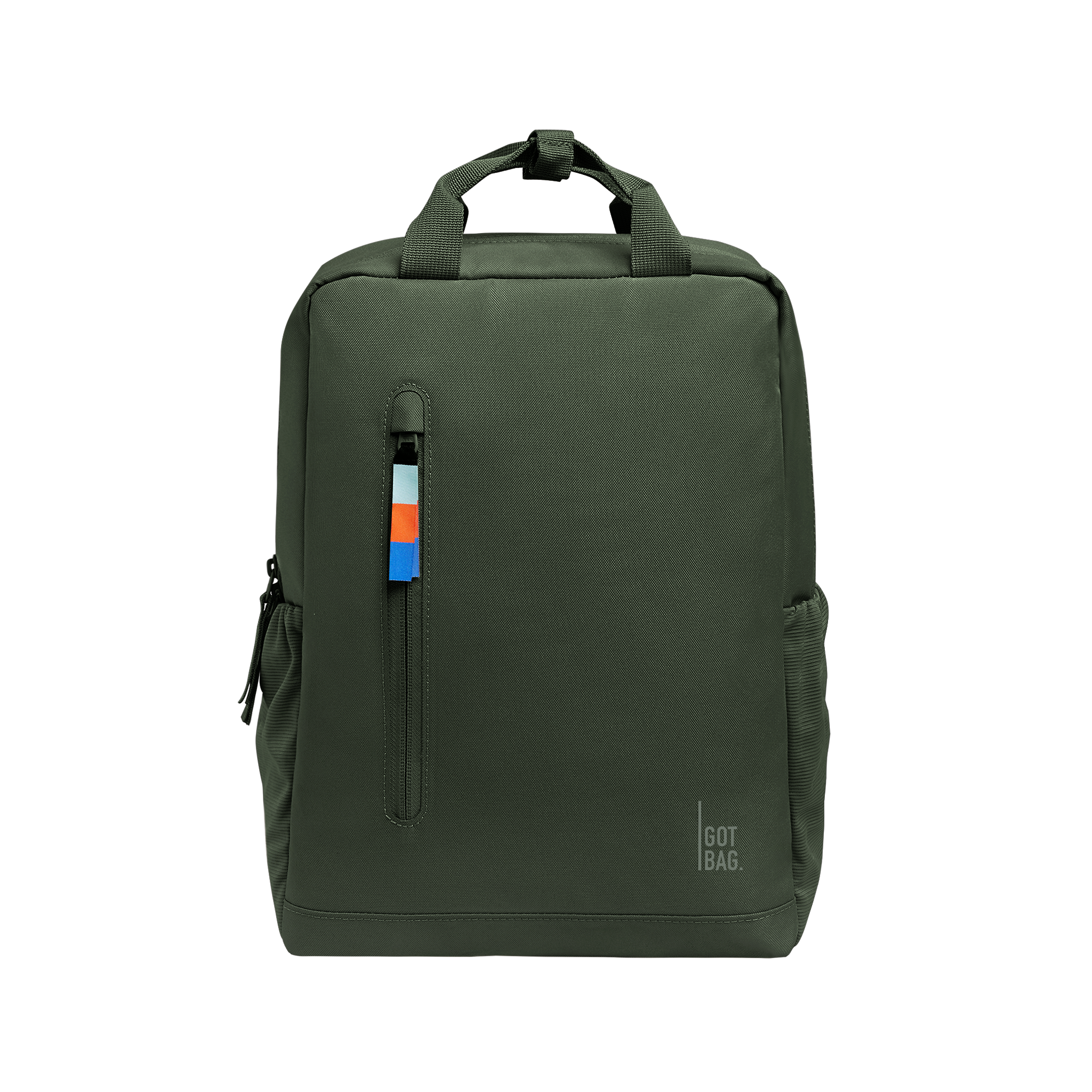 Water-Resistant Rolltop Backpack with Laptop Compartment - black