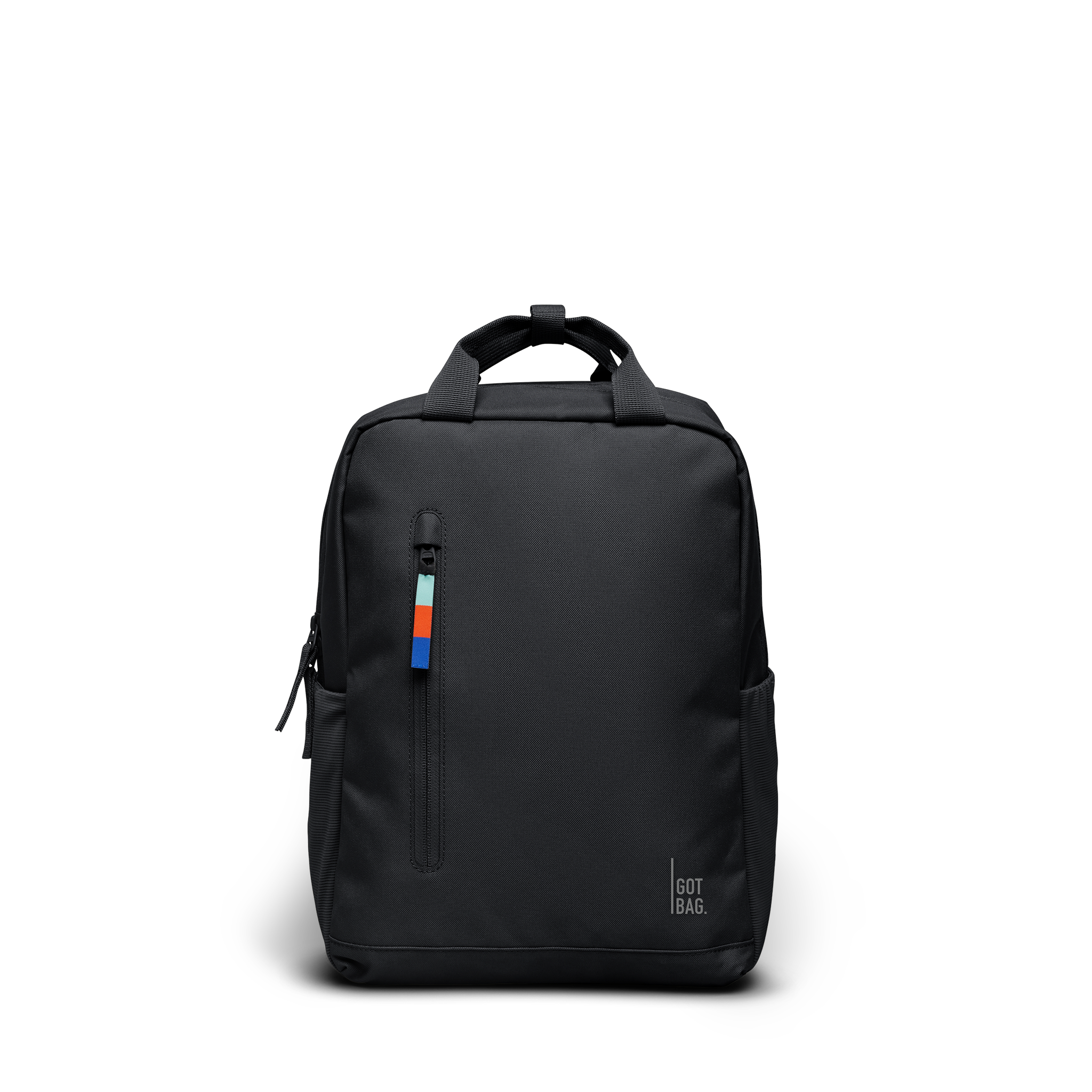 Water-Resistant Rolltop Backpack with Laptop Compartment - black