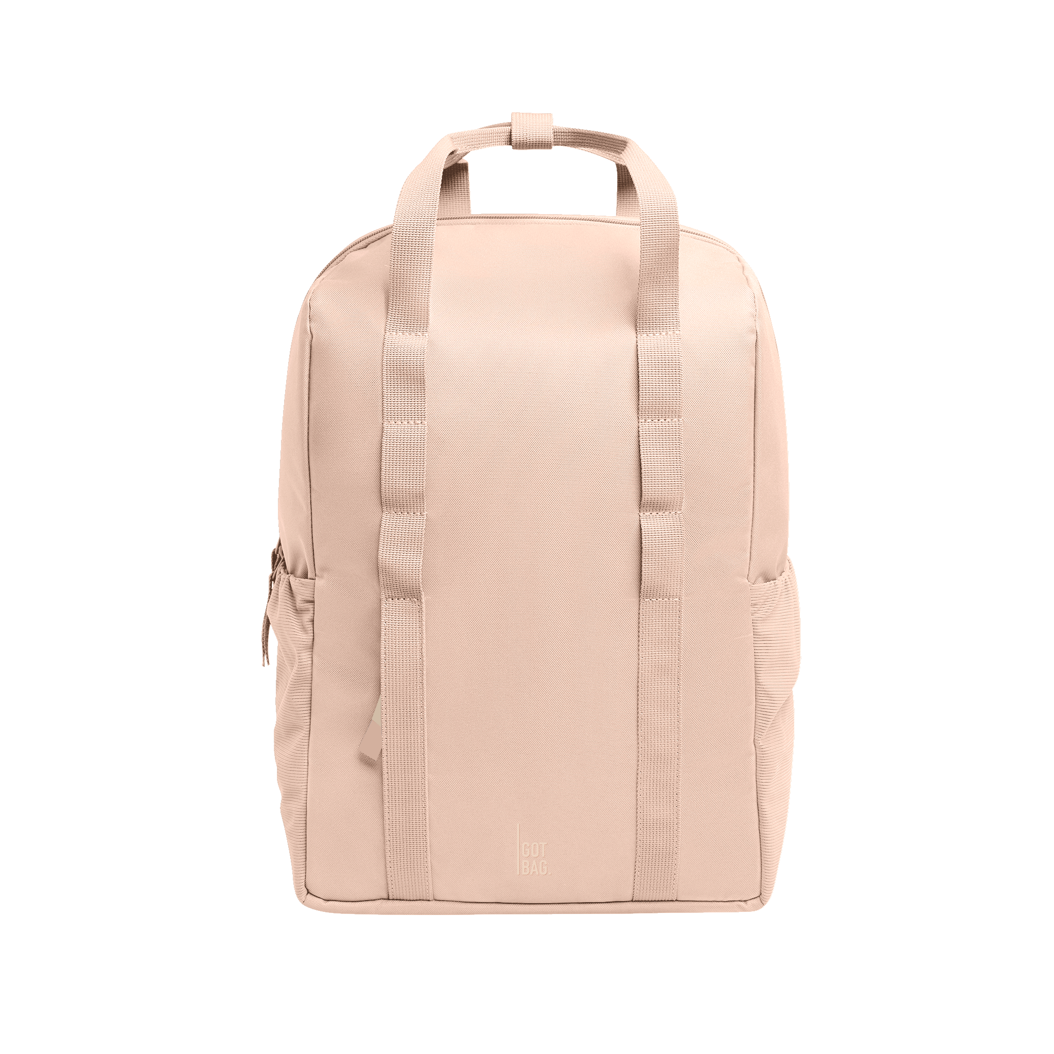 Water-Resistant Rolltop Backpack with Laptop Compartment - pearl monochrome