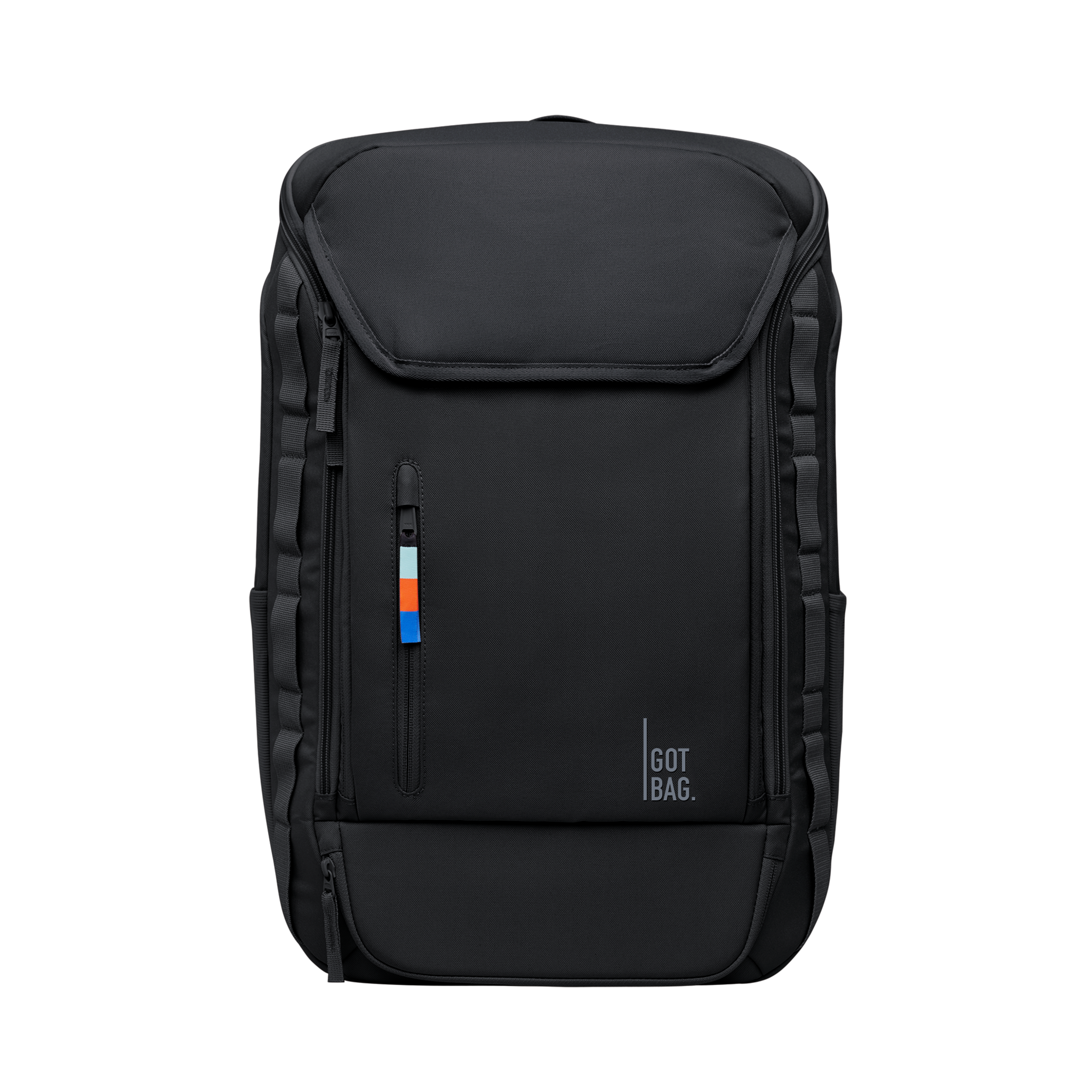 Water-Resistant Rolltop Backpack with Laptop Compartment - black