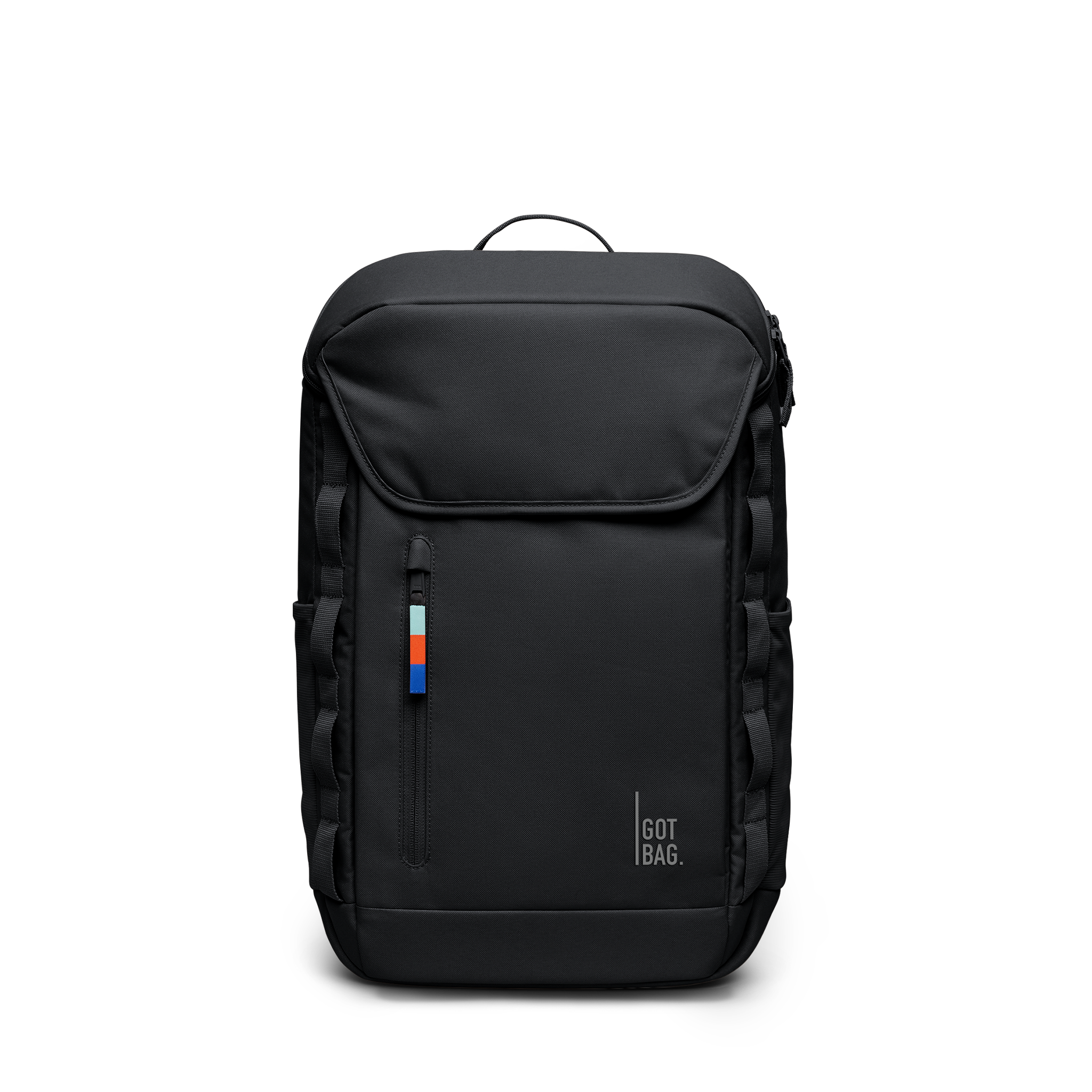 Water-Resistant Rolltop Backpack with Laptop Compartment - black