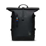 Water-Resistant Rolltop Backpack with Laptop Compartment - black