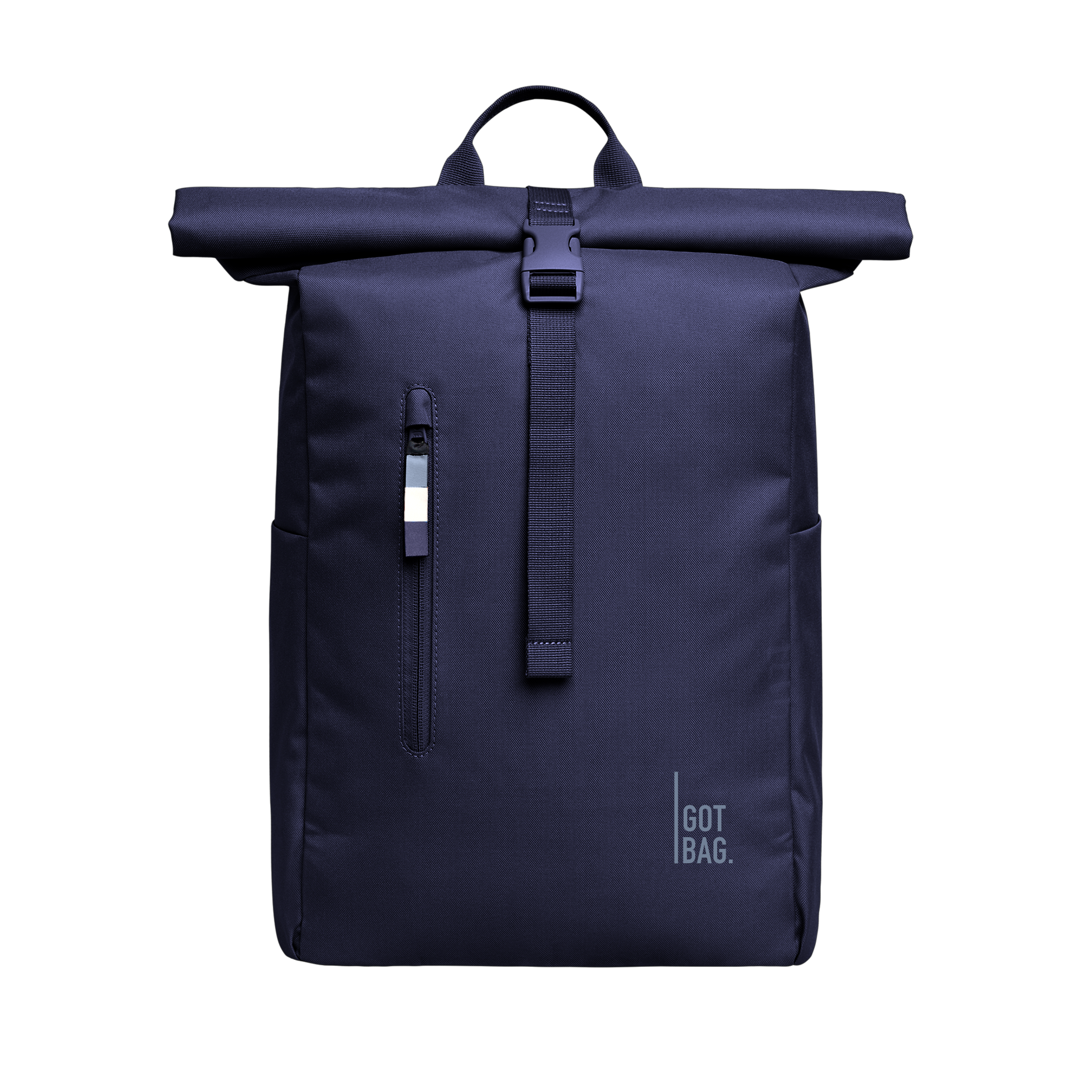 Water-Resistant Rolltop Backpack with Laptop Compartment - black