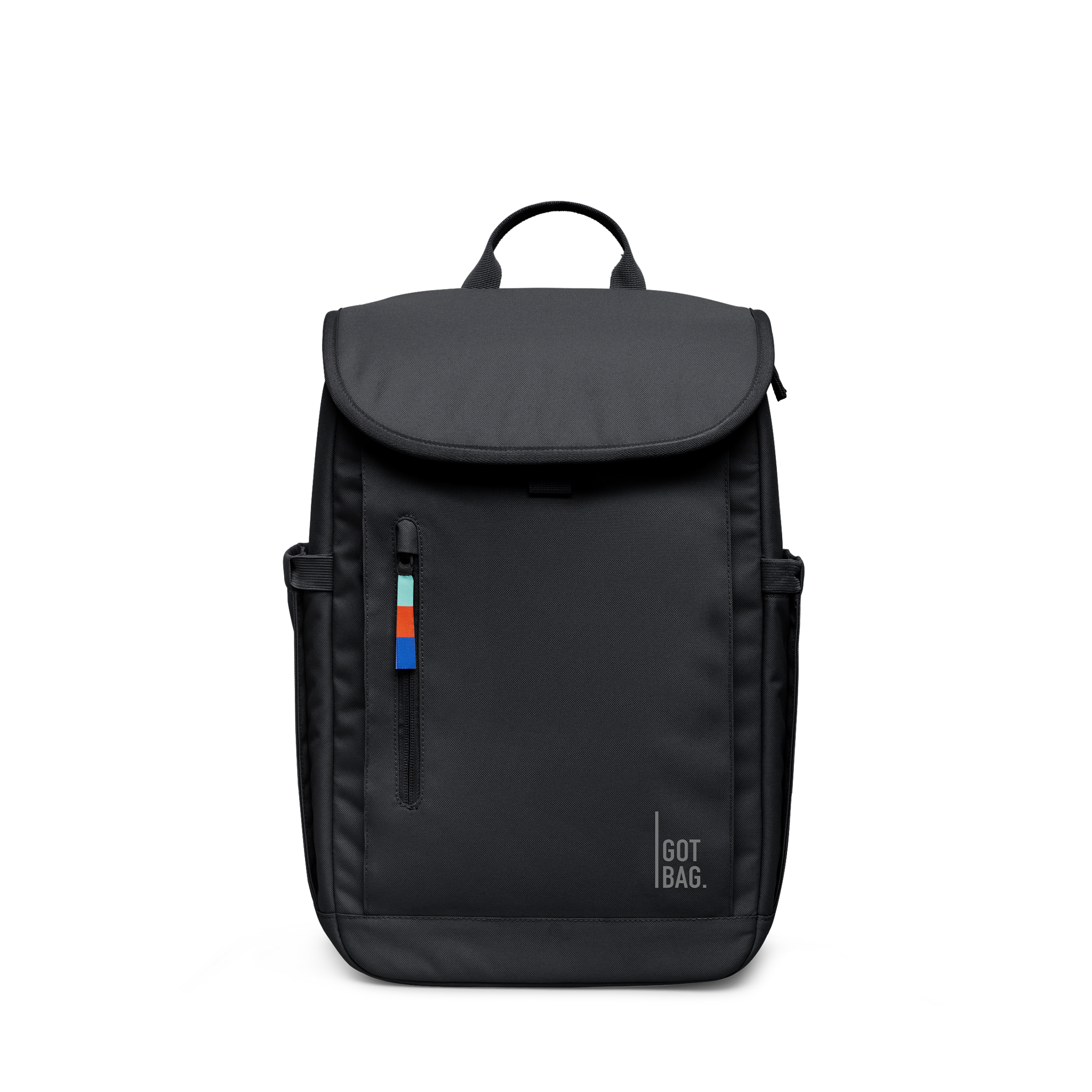 Water-Resistant Rolltop Backpack with Laptop Compartment - black